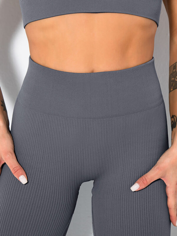 Butt Lift Seamless Ribbed Leggings - Image 4