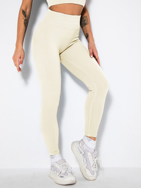 Butt Lift Seamless Ribbed Leggings - Image 2