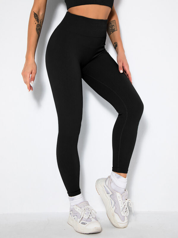 Butt Lift Seamless Ribbed Leggings - Image 5