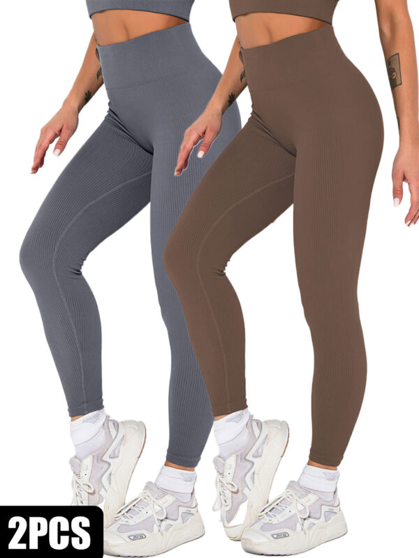 2-Pack Seamless Ribbed Leggings - Image 3