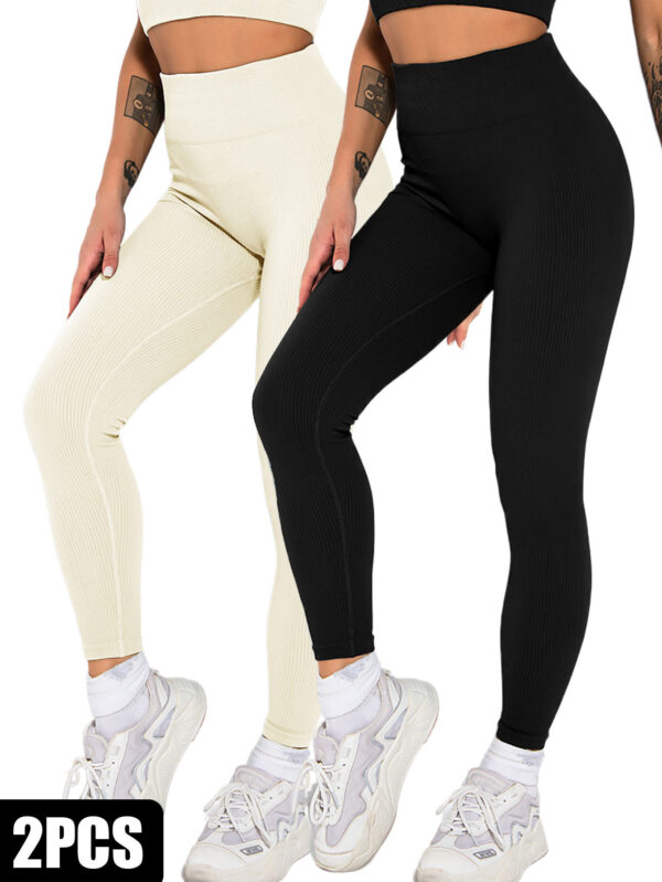 2-Pack Seamless Ribbed Leggings - Image 4