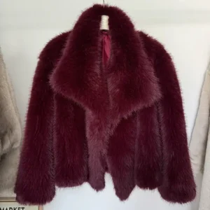 solid burgundy coat