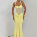 Halter Backless Maxi Dress