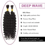 Deep Wave Bulk Hair: 18 Inch No Weft for Perfect Boho Braids - Image 4