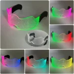 LED Light Up Glasses with Colorful Neon Lights for Party Fun.