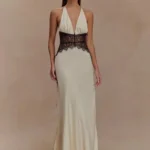 Lace Halter Maxi Dress