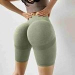 Yoga shorts for women, high-waisted and comfortable for activewear and workouts.