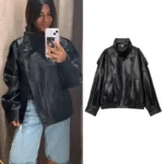 Women’s leather jacket for office and winter wear