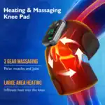 Knee pad with heating and massage functions for pain relief and muscle relaxation.