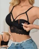 Lace Trim Nursing - Lace Trim Nursing Bra - Comfortable Front-Open Breastfeeding Maternity Underwear