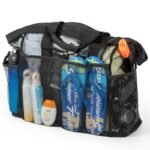 Extra Large Waterproof Beach Bag — Foldable with Mesh Straps & Zippered Pockets - Image 4