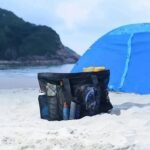 Extra Large Waterproof Beach Bag — Foldable with Mesh Straps & Zippered Pockets - Image 5