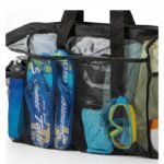 Extra Large Waterproof Beach Bag — Foldable with Mesh Straps & Zippered Pockets - Image 6