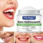 Nano-Hydroxyapatit dental powder for tooth repair and whitening, oral health support.